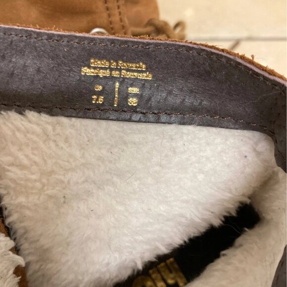 HIBOU Faux Suede Brown Ankle Boots - Picture 8 of 8